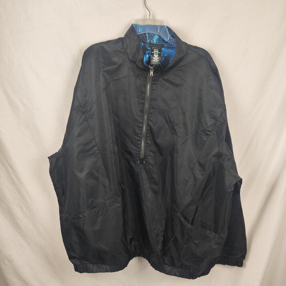 Marvel Jacket Mens 2XL Black Avengers 1/4 Zip Pullover Windbreaker Lined Pockets